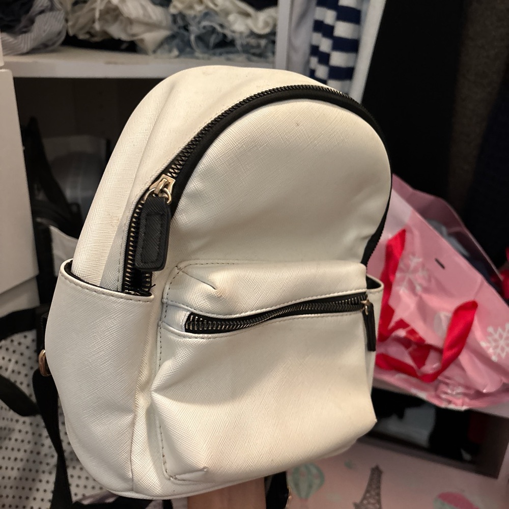Stylish White Mini Backpack